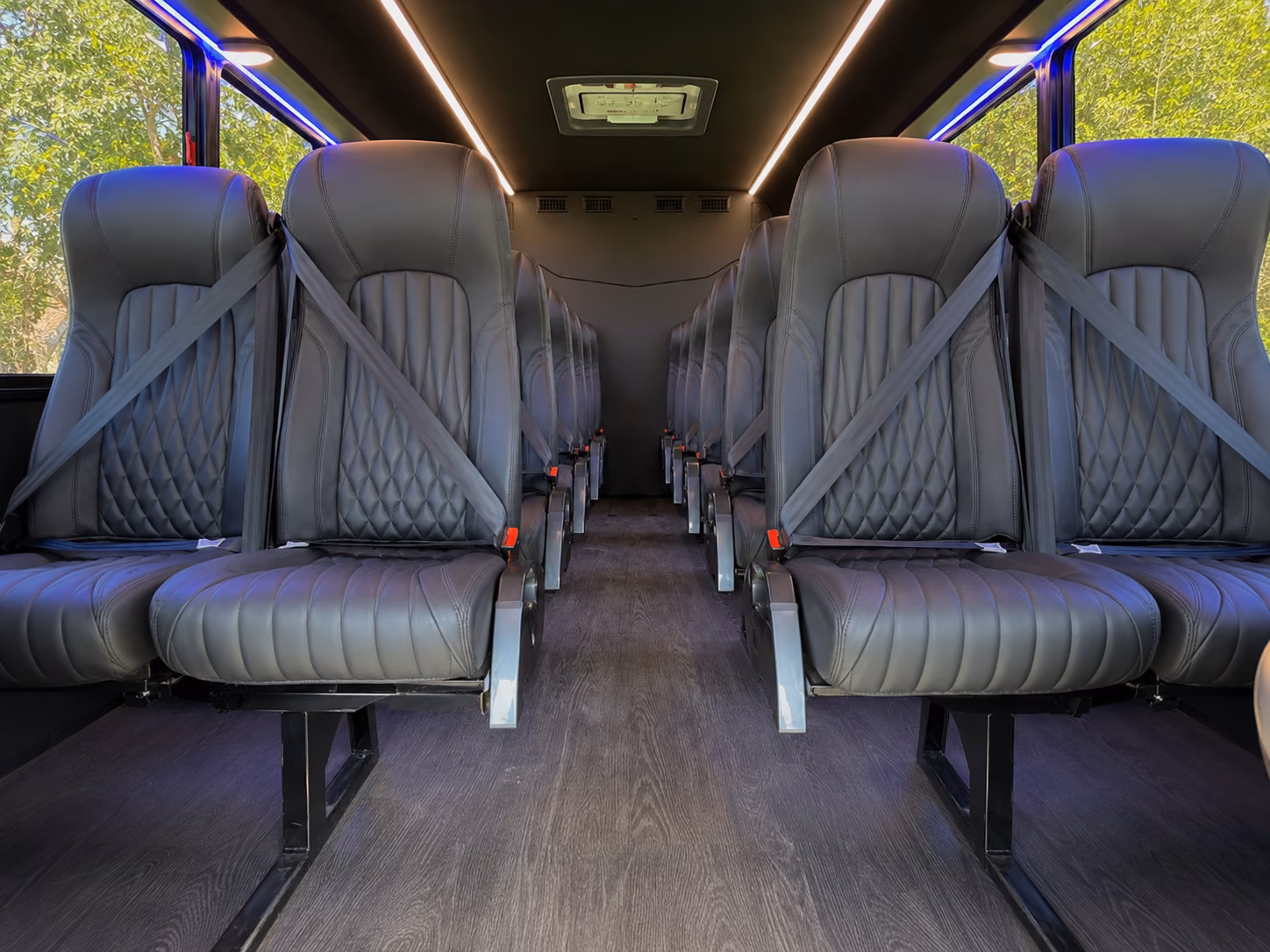 austin 18 passenger minibus inside