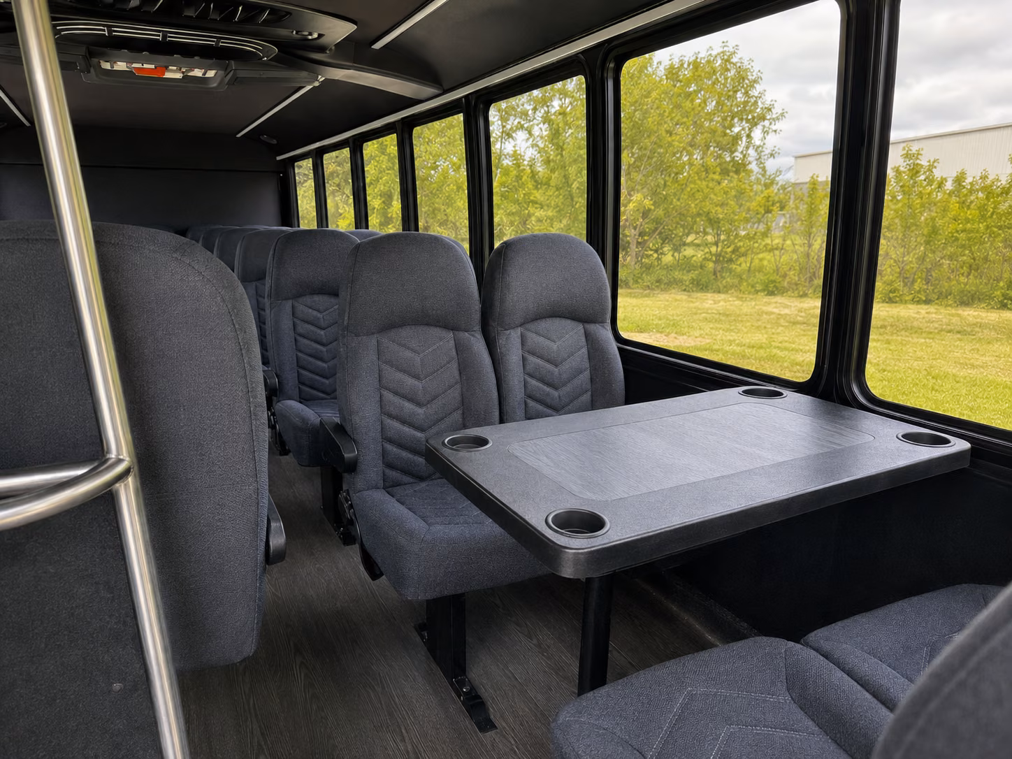austin 20 passenger minibus inside