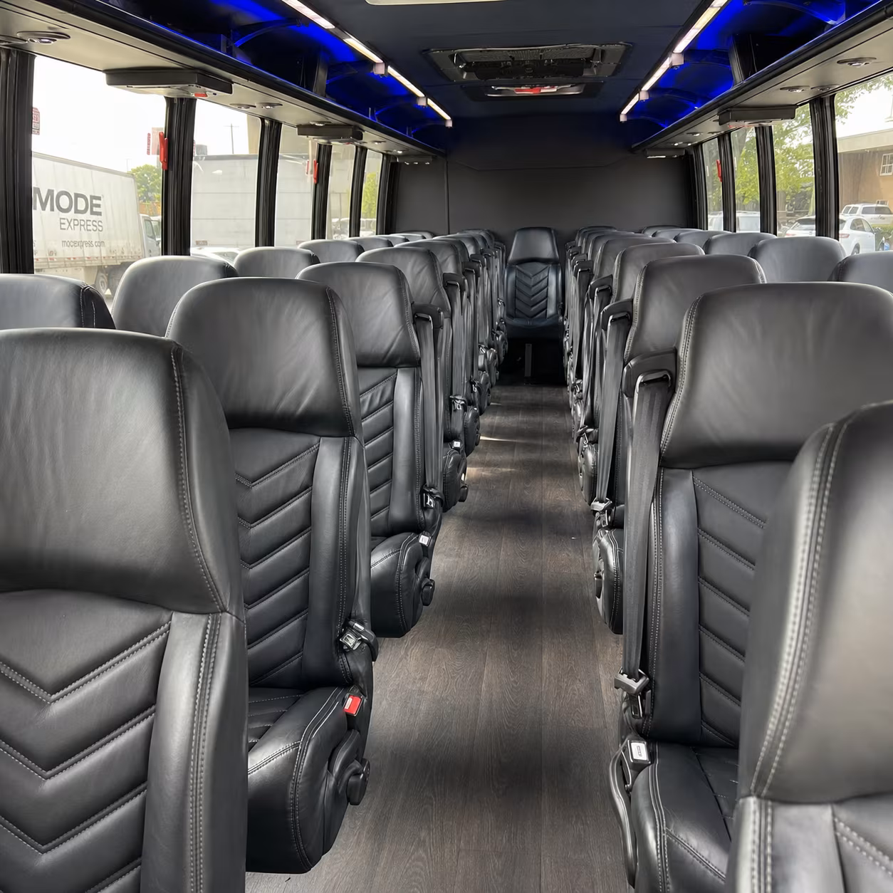 austin 25 passenger minibus inside