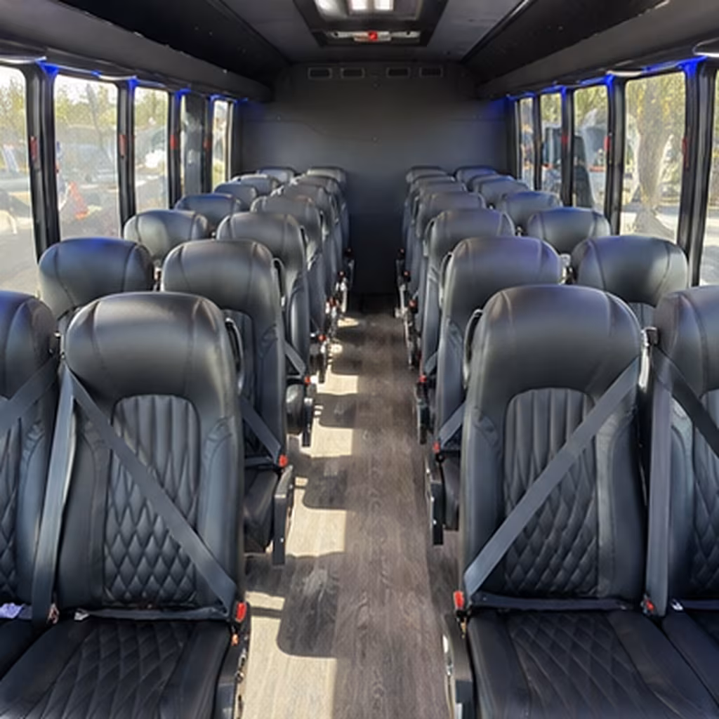 austin 25 passenger minibus interior