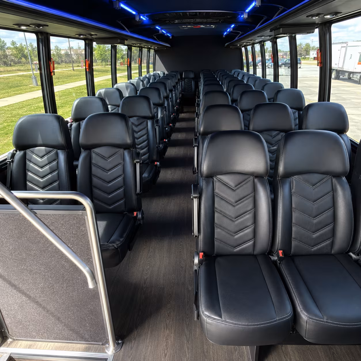 austin 30 passenger minibus inside
