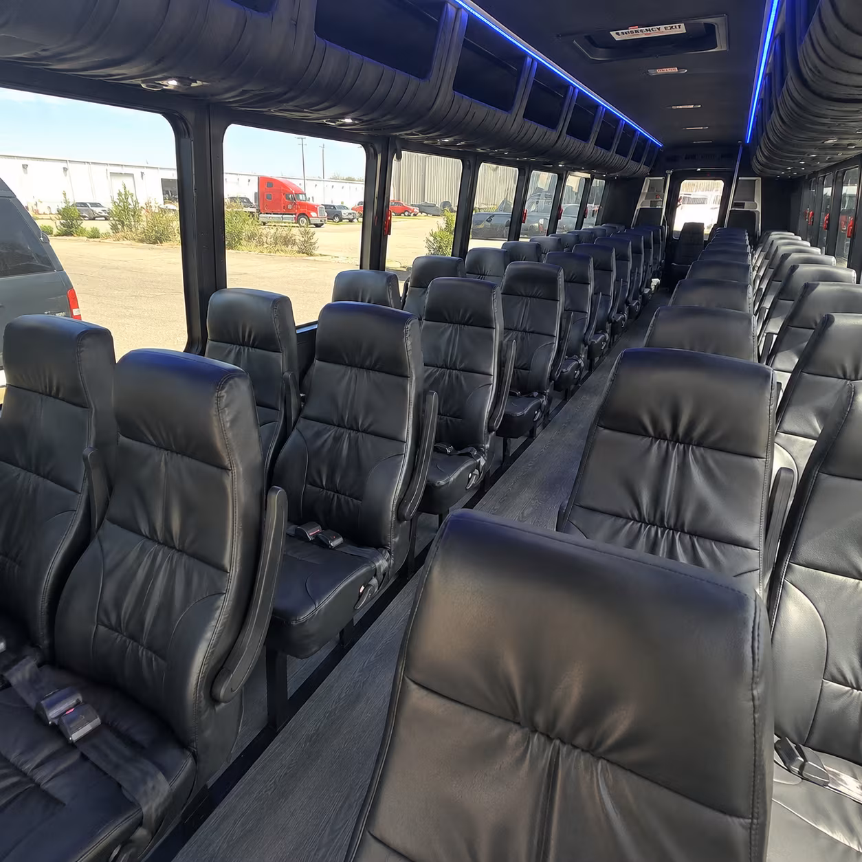 austin 35 passenger minibus inside