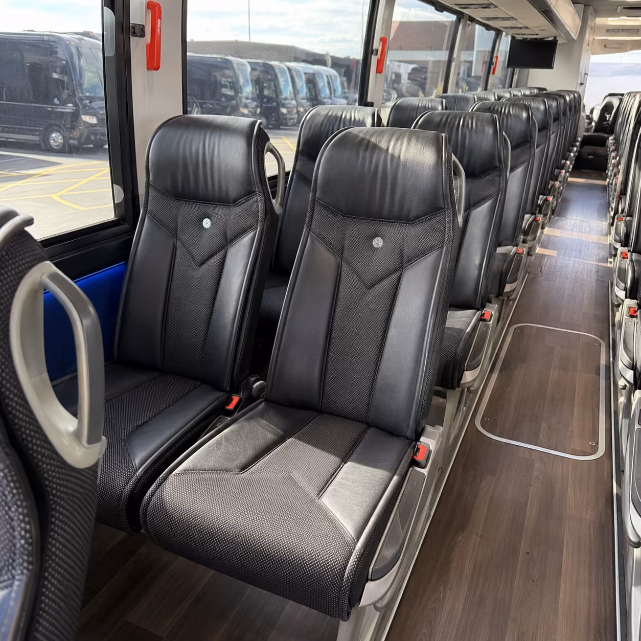 austin 40 passenger charter bus interior