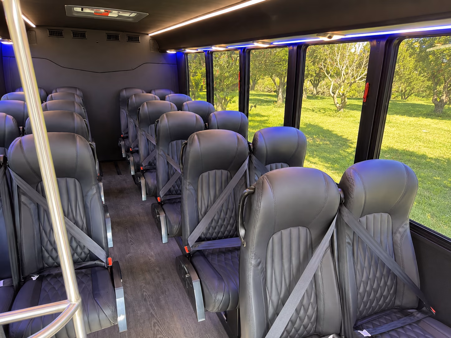 austin field trip transportation onboard seating