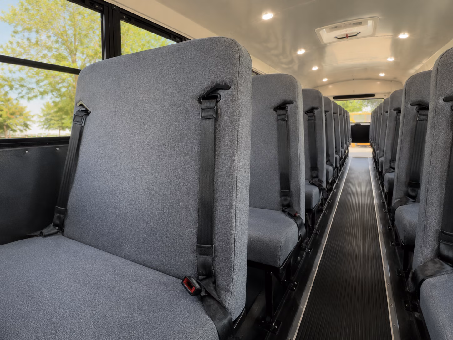 austin school bus inside